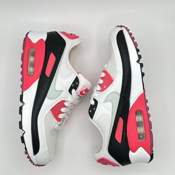 Women’s Nike Air Max 90 White-Light Silver-Aster Pink  DH8010-105 Size 5.5 - Picture 9 of 12